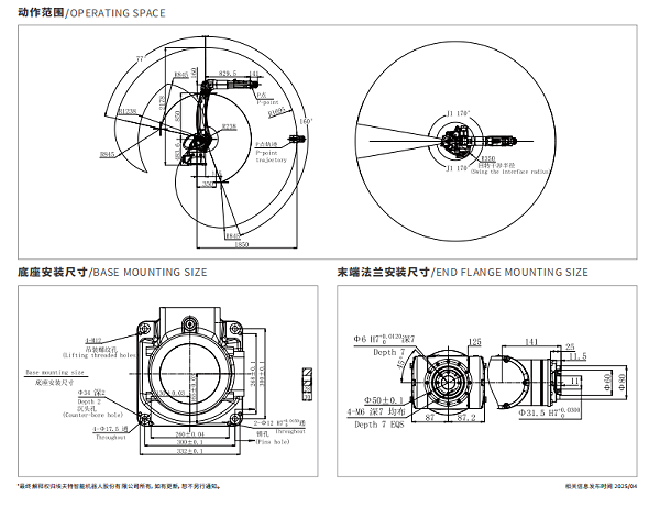 机器人动作范围