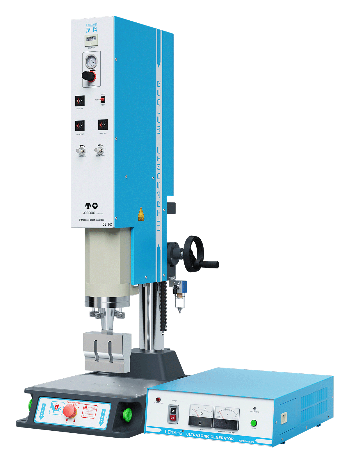 灵科超声波塑料焊接机 圆立柱 15kHz-2600/3200W LO3000 Standard模拟