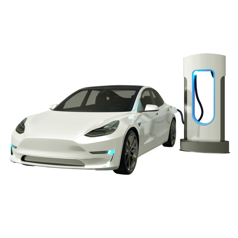 千库网_3D立体C4D新能源汽车充电轿车_元素编号13463390