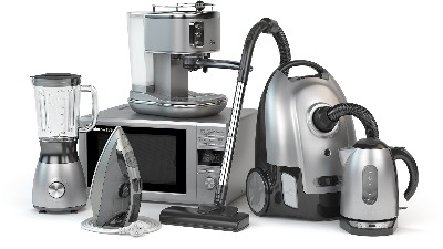 千库网_家用电器。在 w 上隔离的家用厨房工艺集_摄影图编号20173254