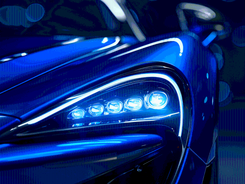 千库网_蓝色跑车车灯_摄影图编号20621254
