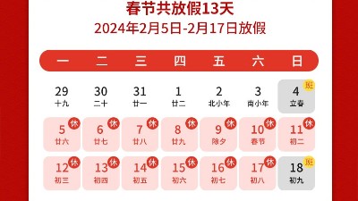 瑞龙呈祥，新年新禧丨灵科超声波2024年春节<i style='color:red'>放假通知</i>